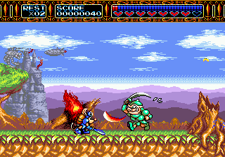 Rocket Knight Adventures (Europe) In game screenshot